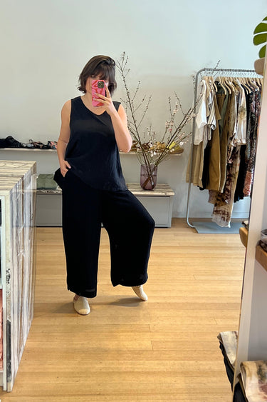 I182 Wide Leg Pant in Black-Pant-Transit-Debs Boutique